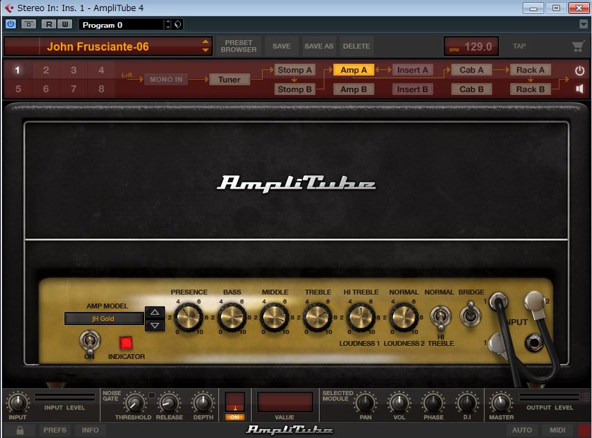 IK MultimediaのAmplitube 4でJohnの音作りをしてみる